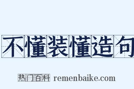 不懂装懂造句是什么意思的图片